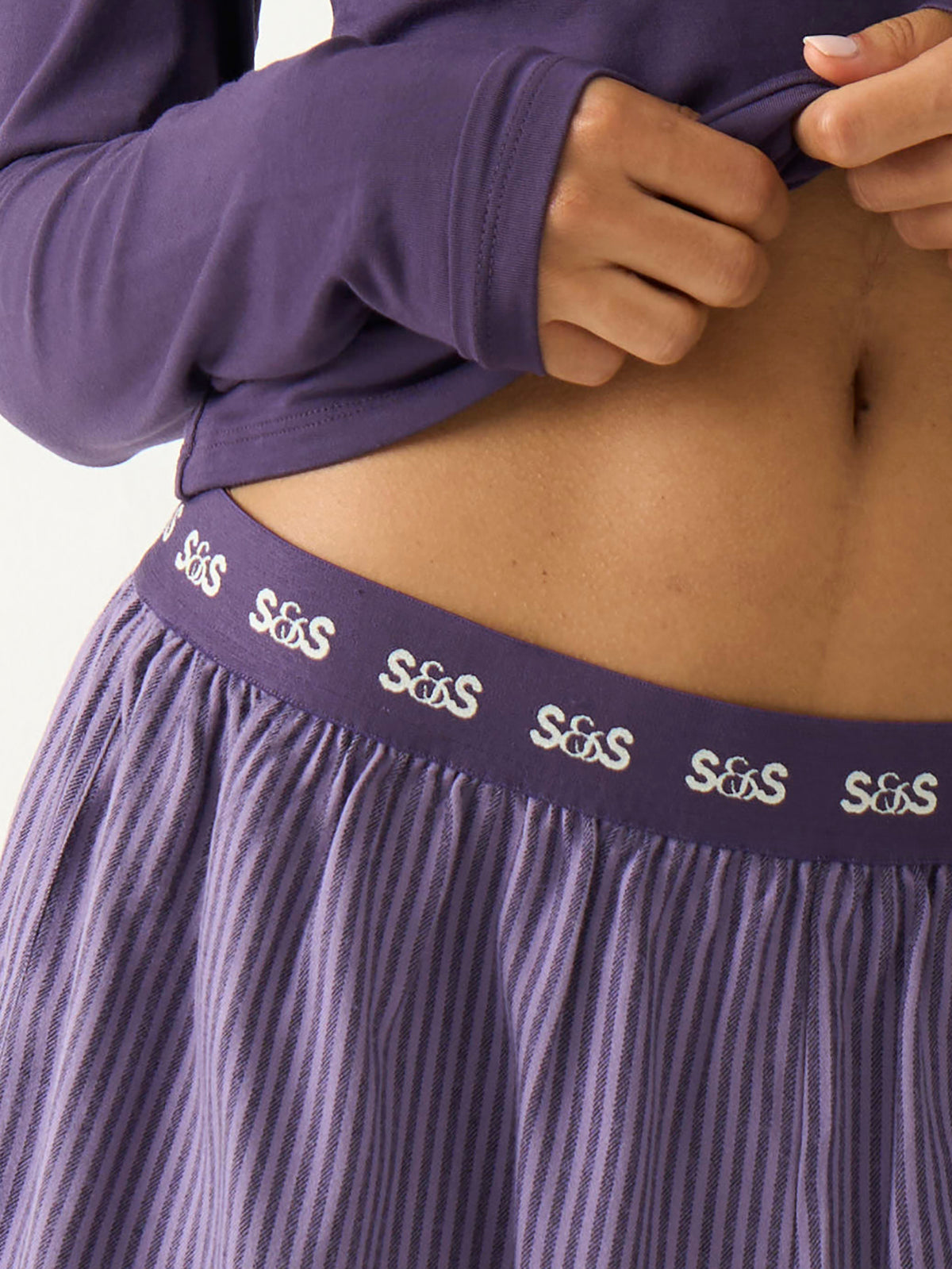 Soft Brushed Woven Pajama Shorts - Night Fog