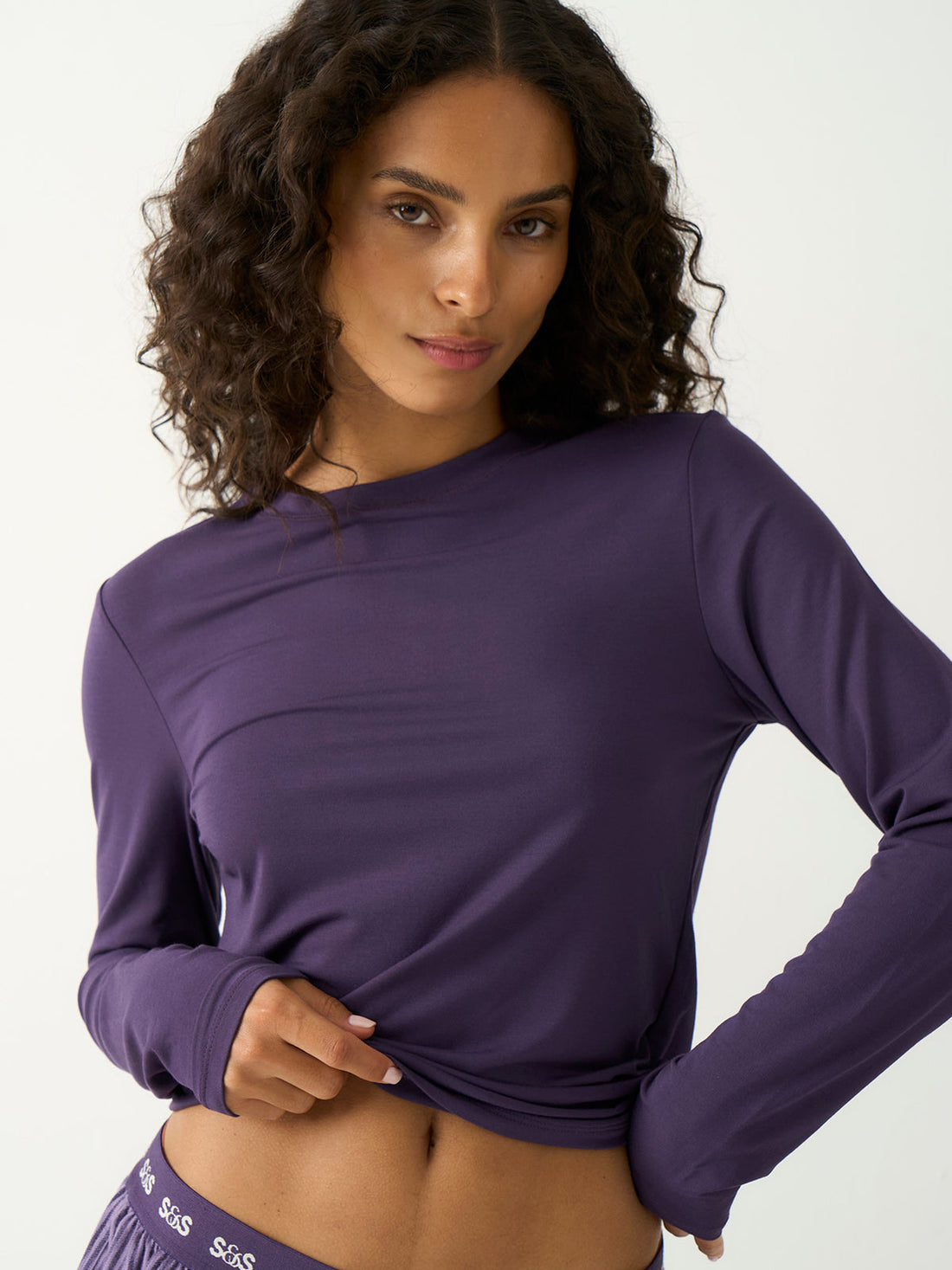 Long Sleeve Under Layer Top - Night Fog