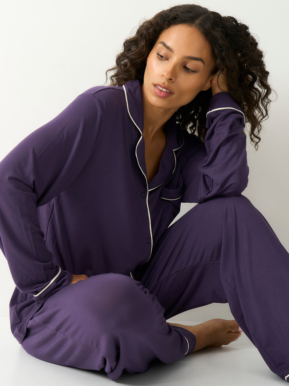 Long Pajama Set - Night Fog