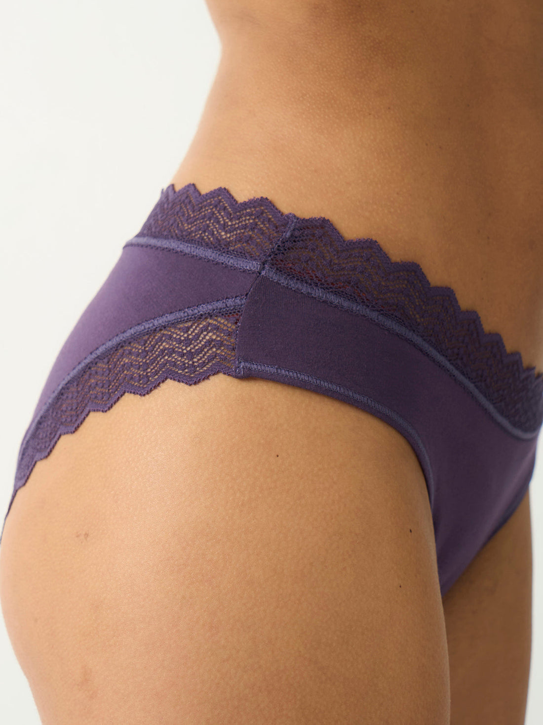 ZigZag Lace Original Brief - Night Fog