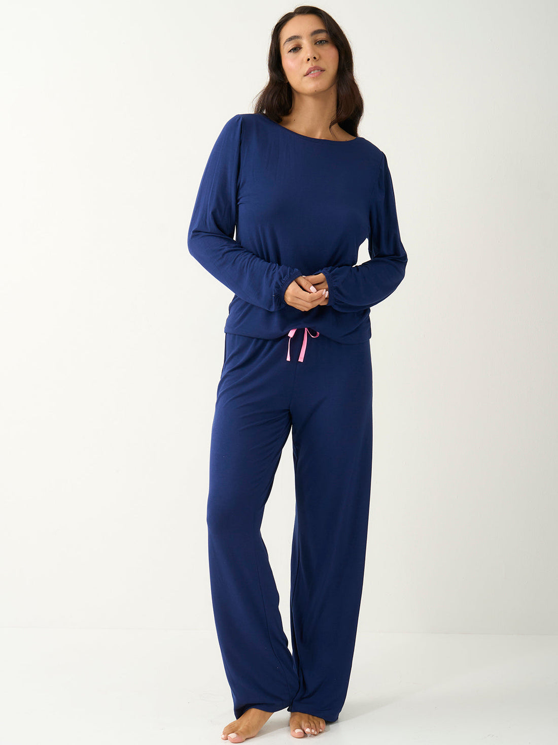 Relaxed Long Pajama Set - Ocean