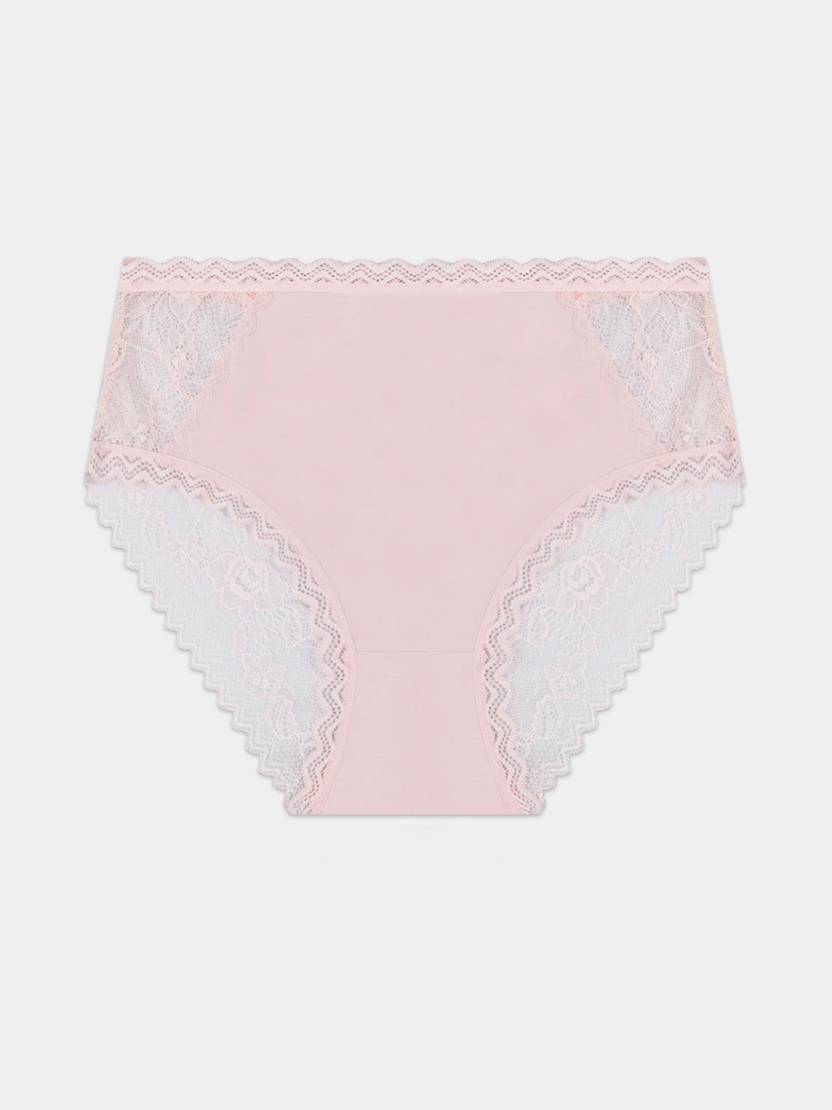 Eco Lace High Rise Brief - Pale Pink
