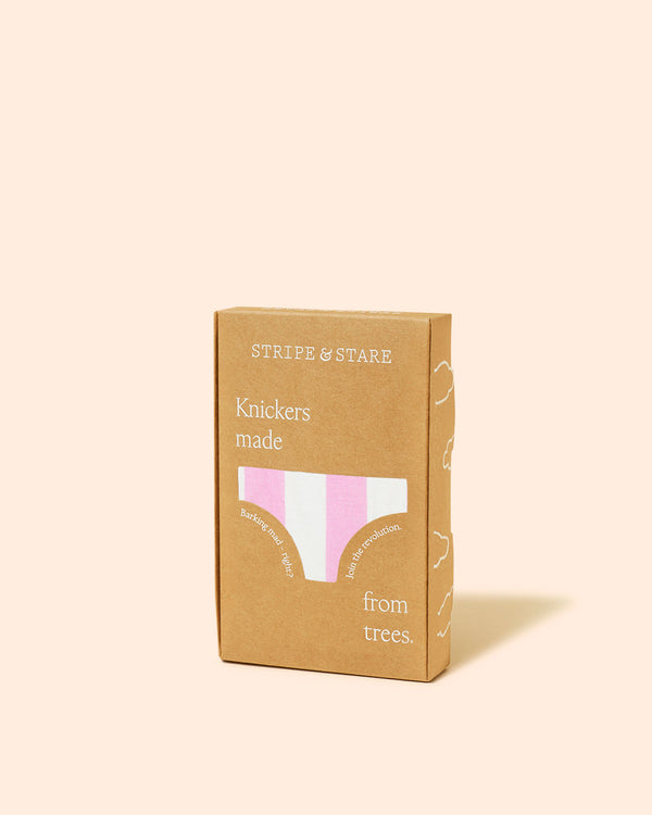 The Original Brief - Candy Floss Pink Holiday Stripe Stripe & Stare