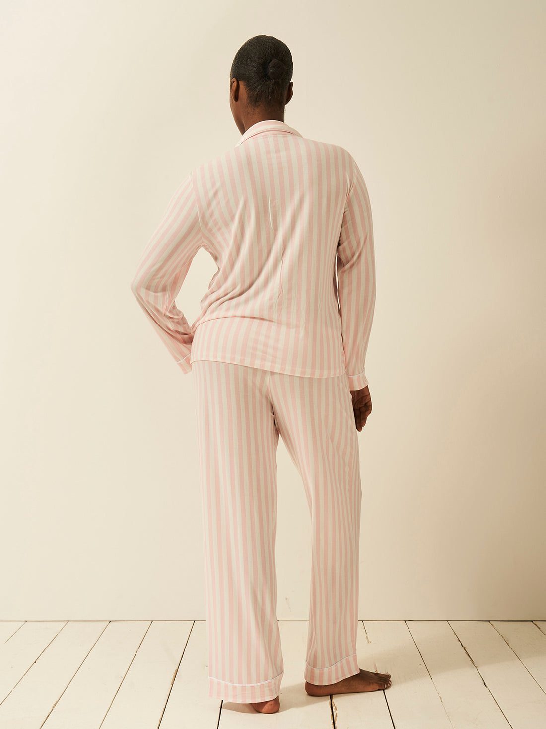 Long Pajama Set - Candy Pink Stripe