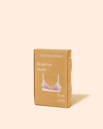 Lace Bralette - Pale Pink Stripe Stripe & Stare