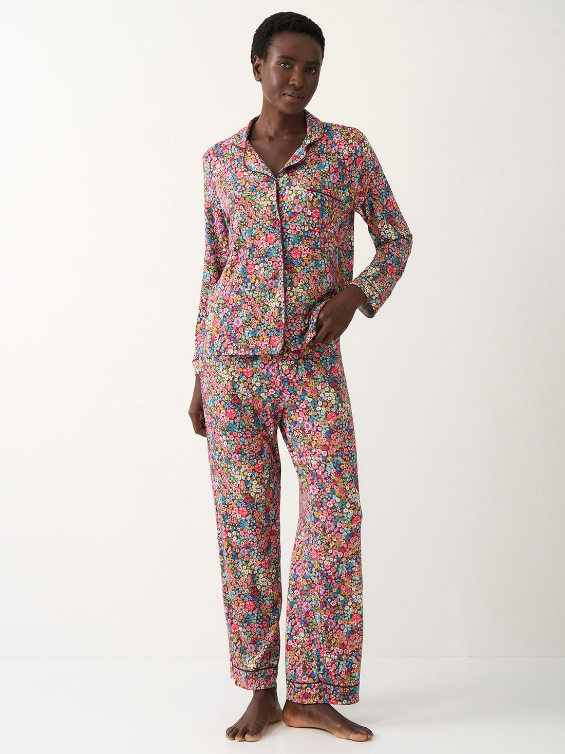 Long Pajama Set - Pansy Pop