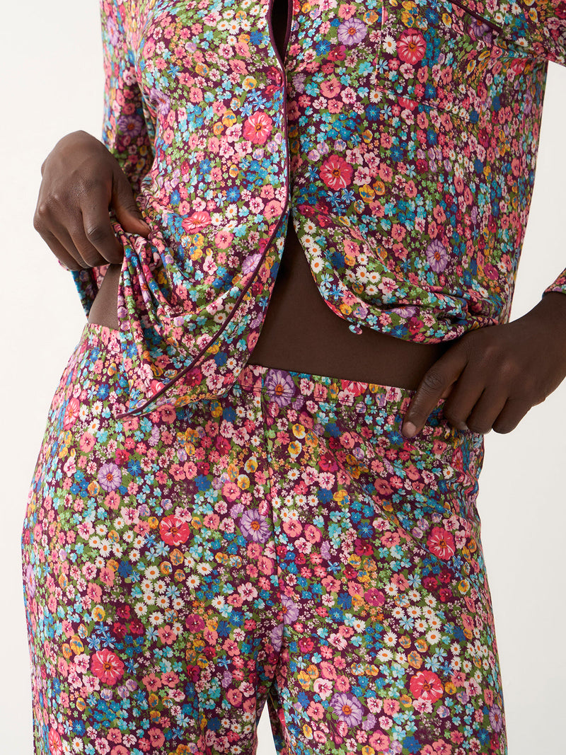 Long Pajama Set - Pansy Pop