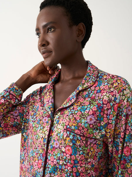 Long Pajama Set - Pansy Pop