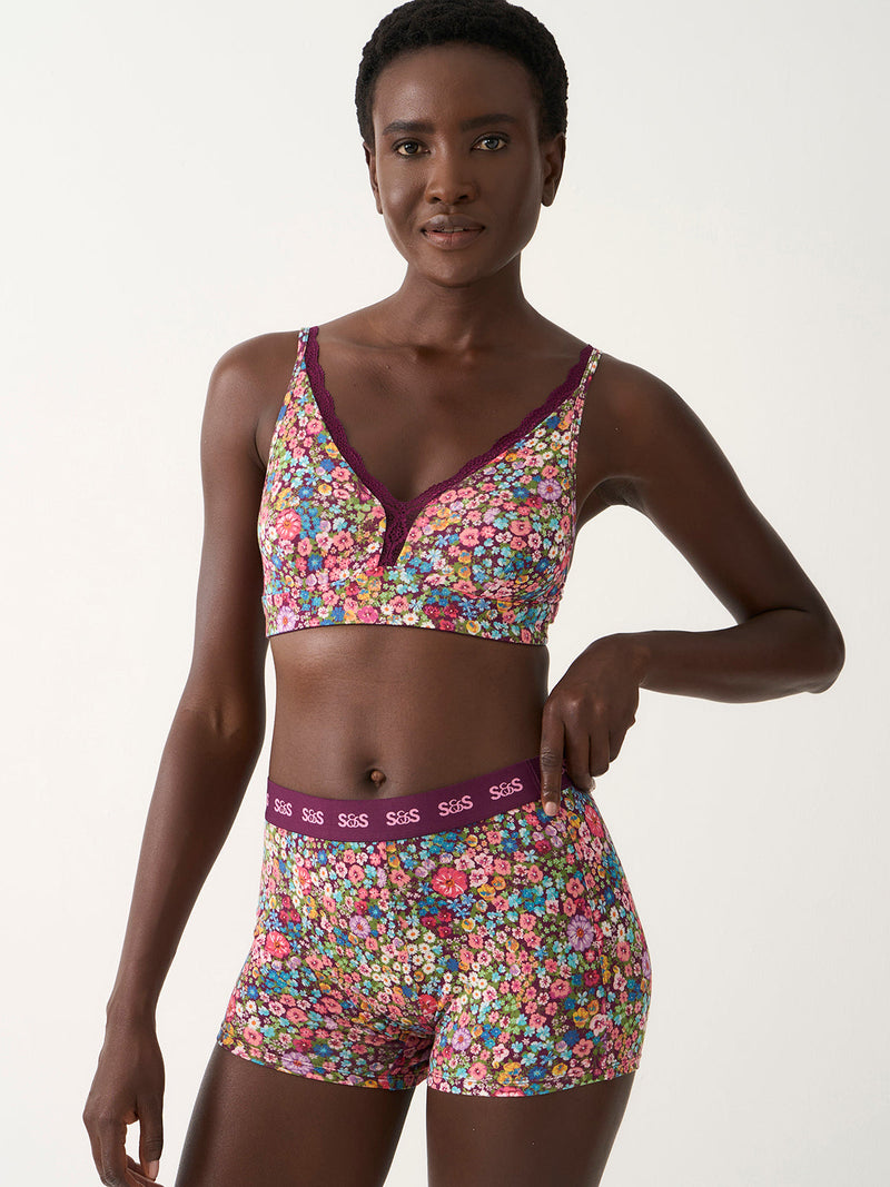 Women's Boxer - Pansy Pop