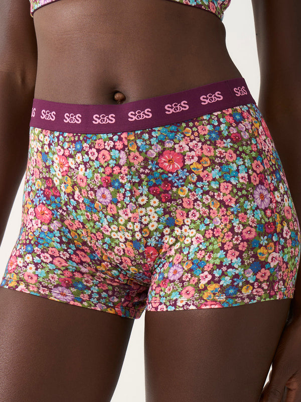 Women's Boxer - Pansy Pop