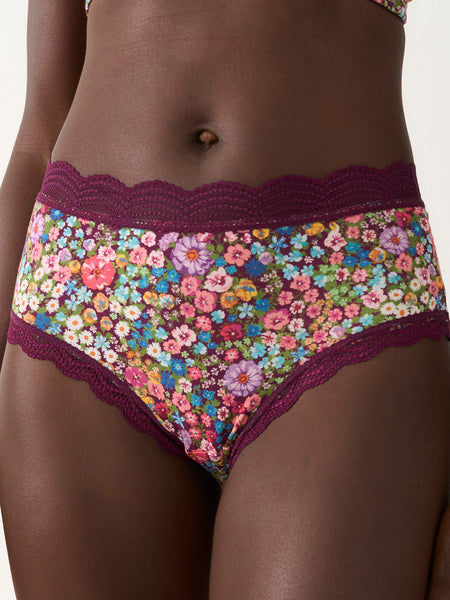 High Rise Brief Four Pack - Pansy Pop