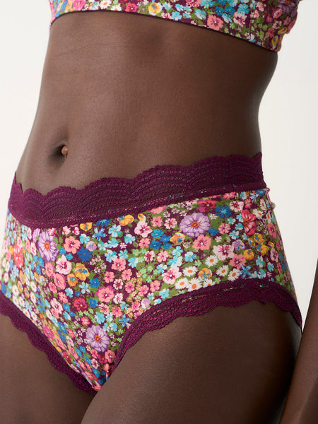 High Rise Brief - Pansy Pop