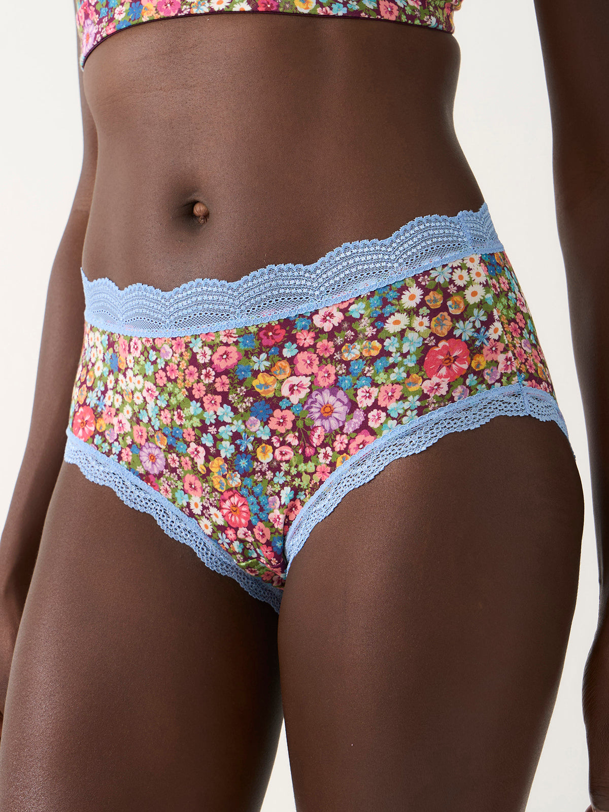 High Rise Brief Four Pack - Pansy Pop