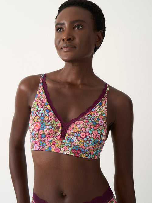 Lace Plunge Bra - Pansy Pop
