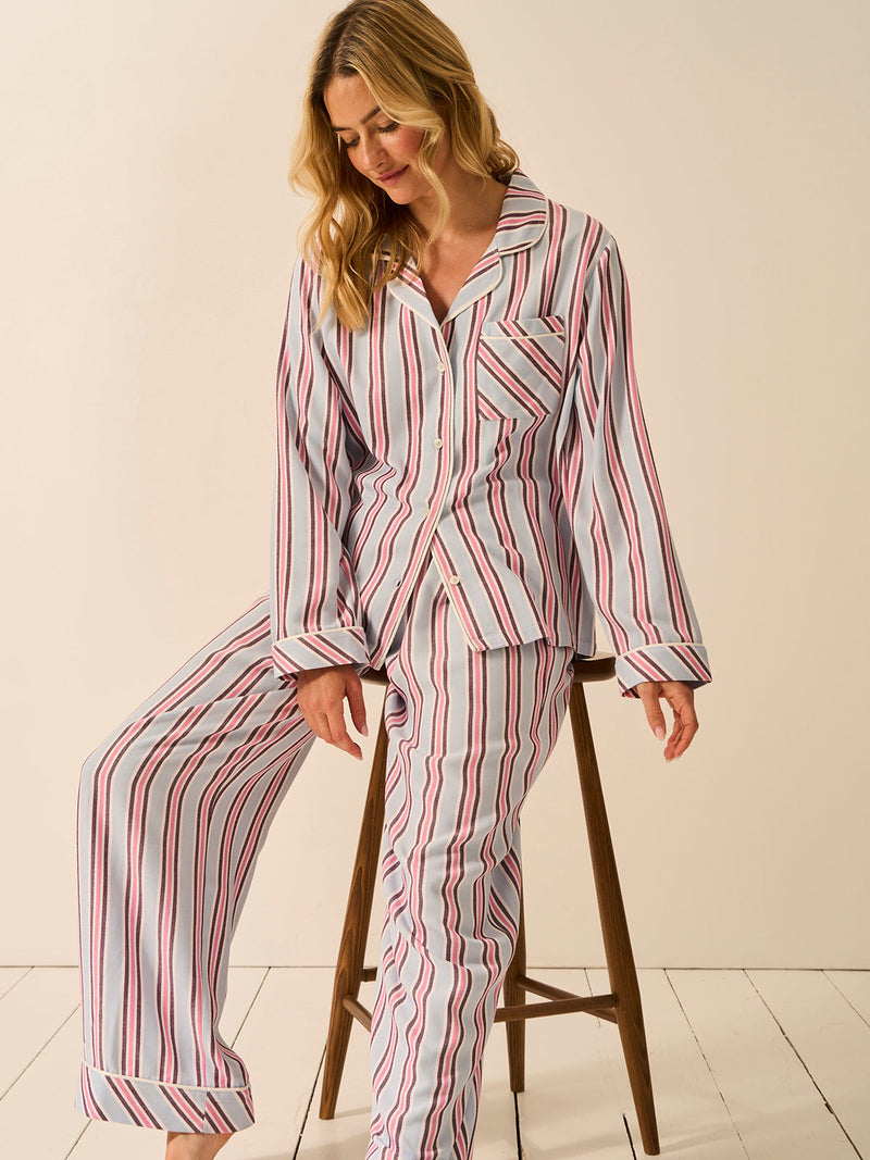 Soft Brushed Woven Pajama Bottoms - Slumber Stripe