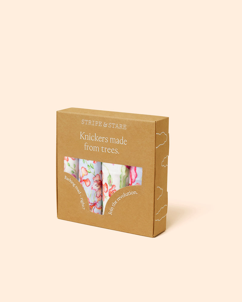 The Original Brief Four Pack - Pastel Poppy Charming Garment Enterprises Co