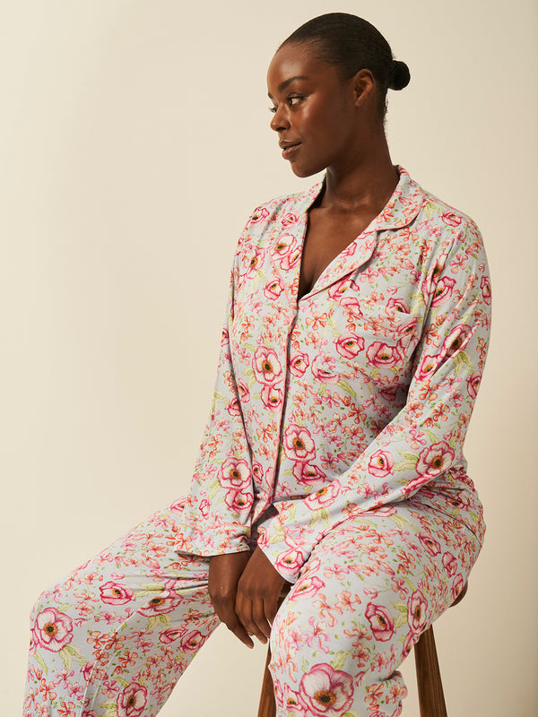 Long Pajama Set - Pastel Poppy Charming Garment Enterprises Co