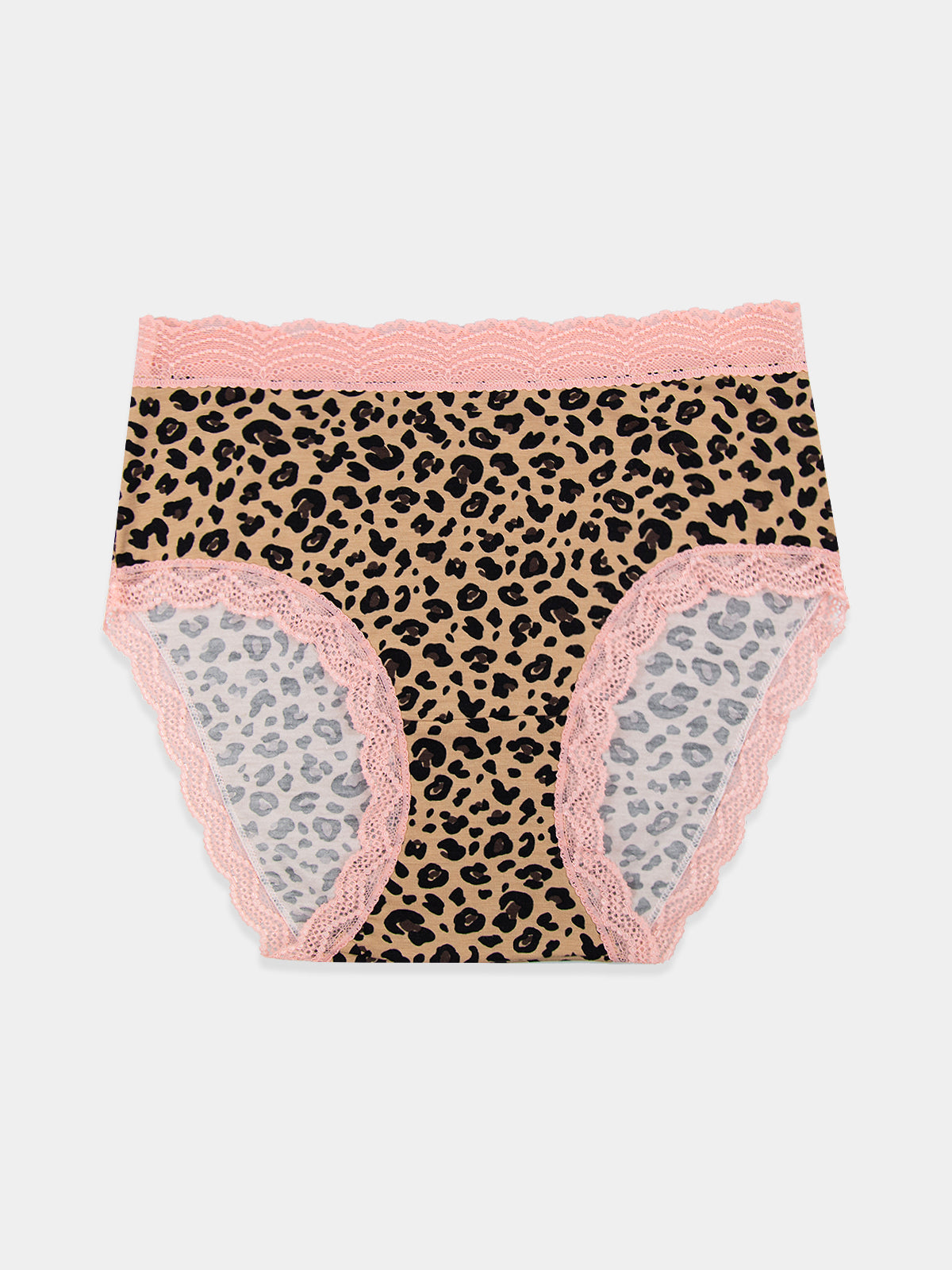 High Rise Brief - Peach Latte Leopard