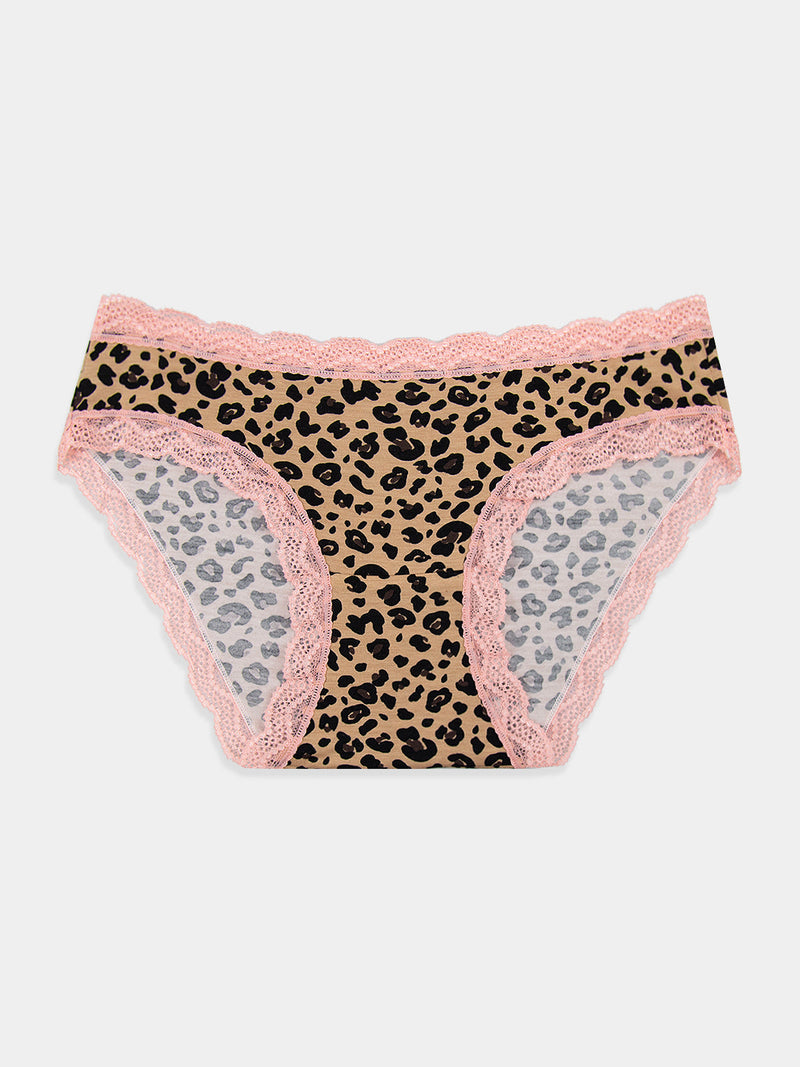 The Original Brief - Peach Latte Leopard