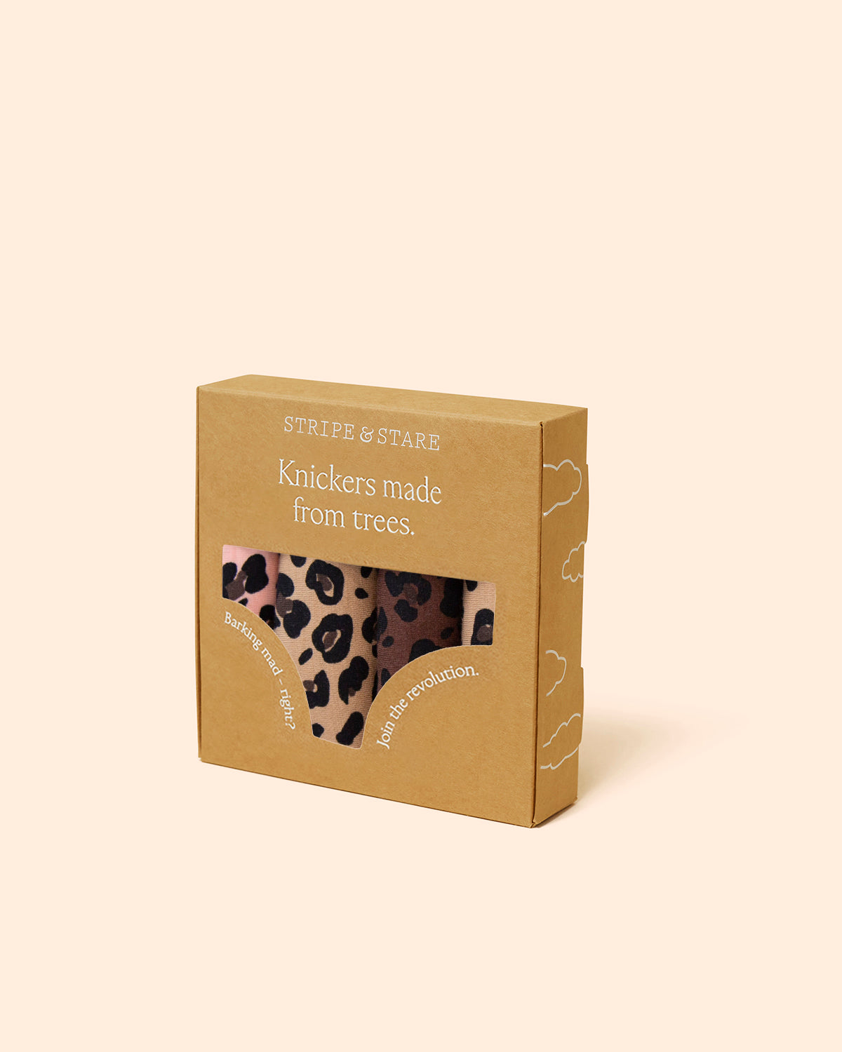 The Original Brief Four Pack - Peach Latte Leopard
