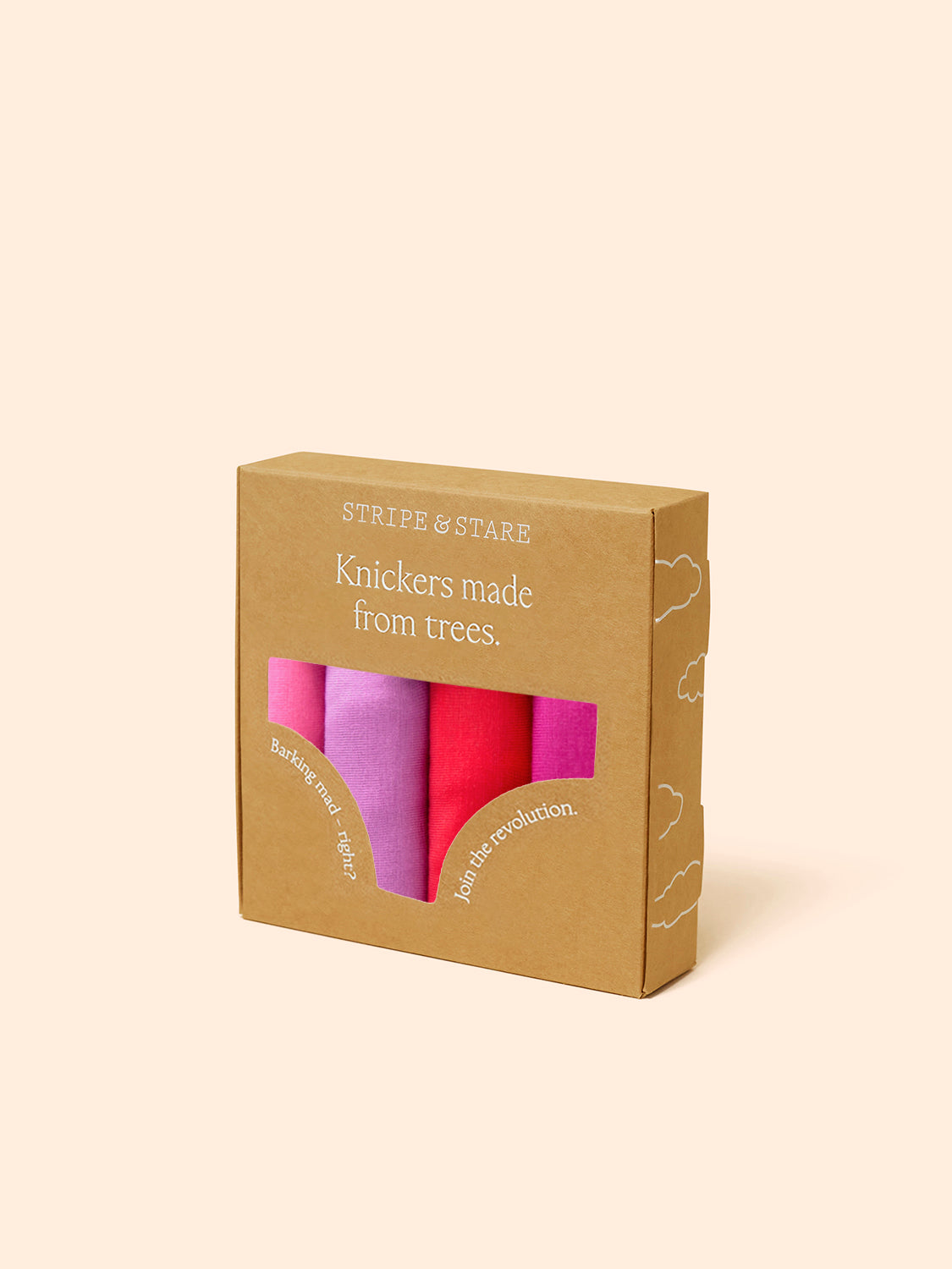 The Original Brief Four Pack - Pink Cosmos Contrast Charming Garment Enterprises Co