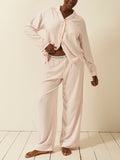 Soft Brushed Woven Pajama Bottoms - Pink Stripe