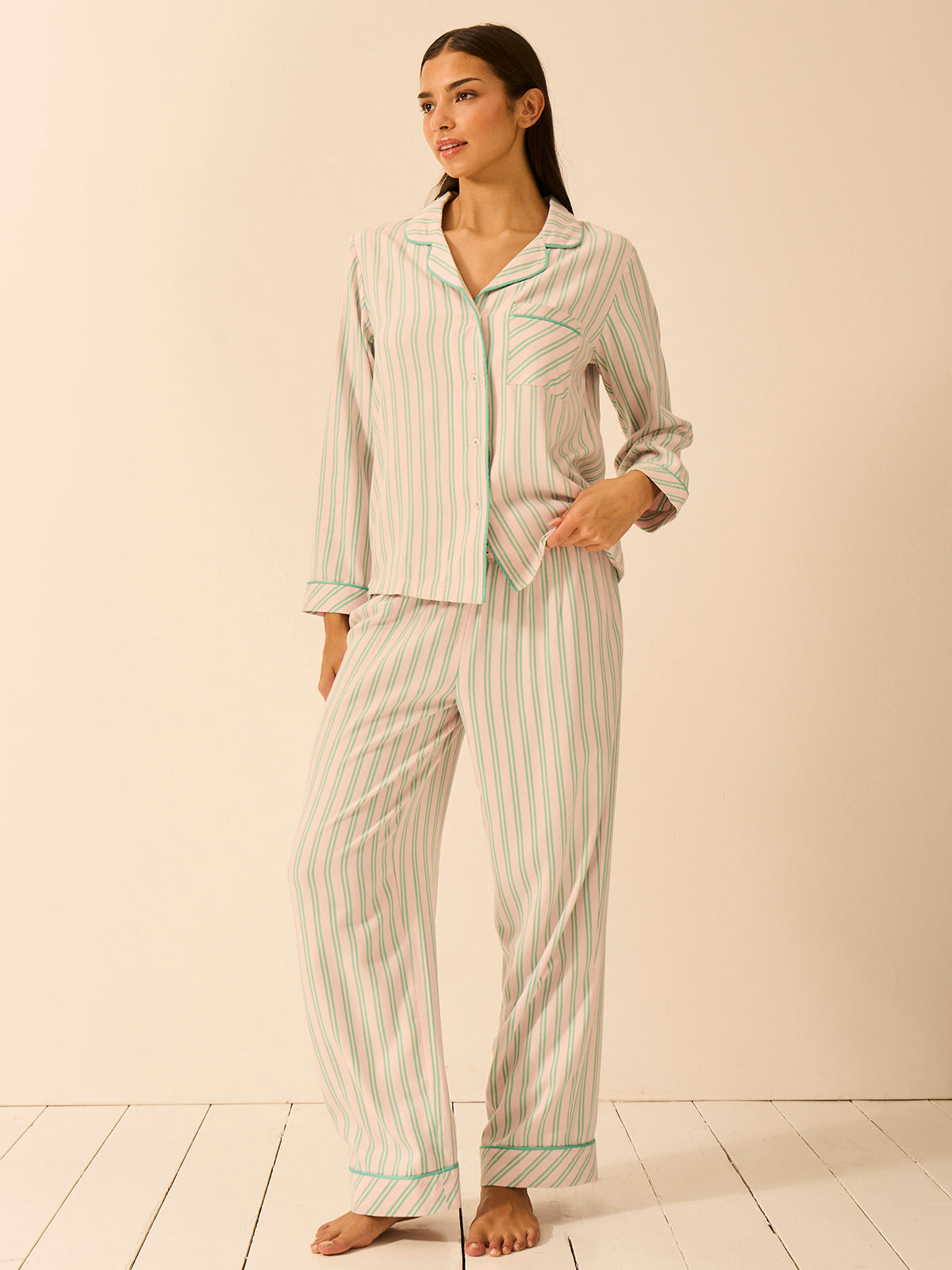 Soft Brushed Woven Pajama Bottoms - Lady Garden