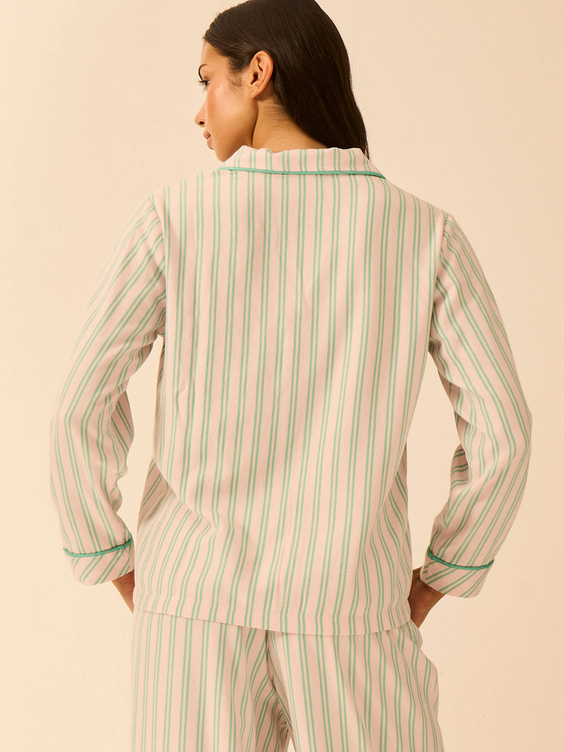Soft Brushed Woven Pajama Top - Lady Garden
