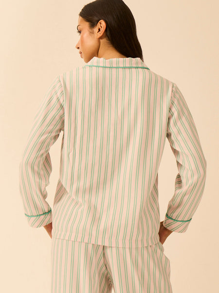 Soft Brushed Woven Pajama Top - Lady Garden