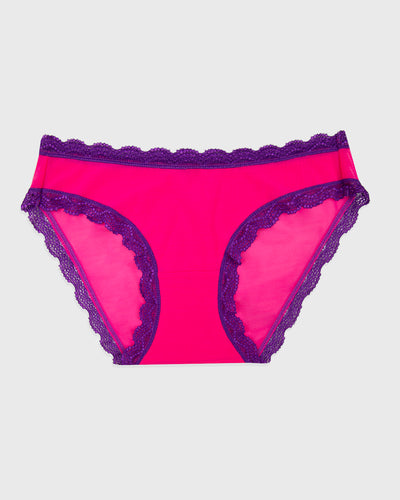 Mesh Original Brief - Raspberry & Purple Stripe & Stare