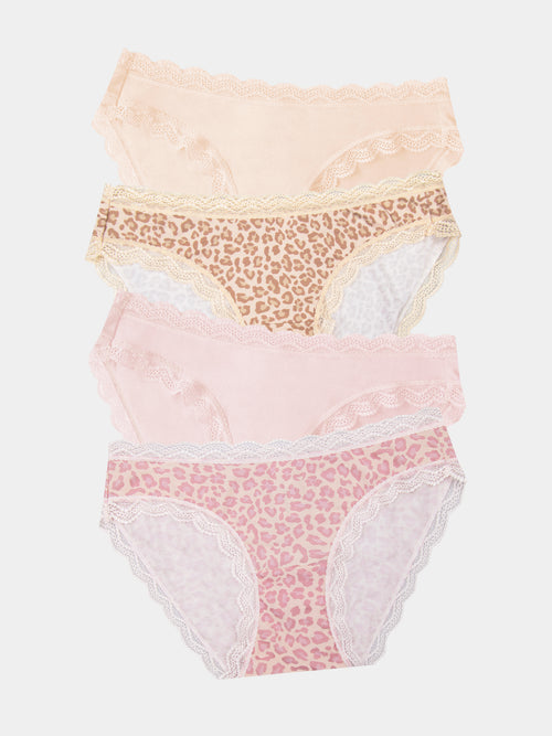The Original Brief Four Pack - Pink-a-Boo Leopard Charming Garment Enterprises Co