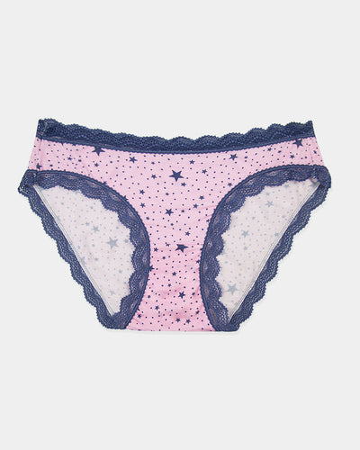 The Original Brief - Pirouette with Indigo Stars Stripe & Stare