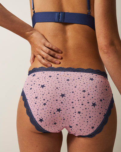 The Original Brief - Pirouette with Indigo Stars Stripe & Stare