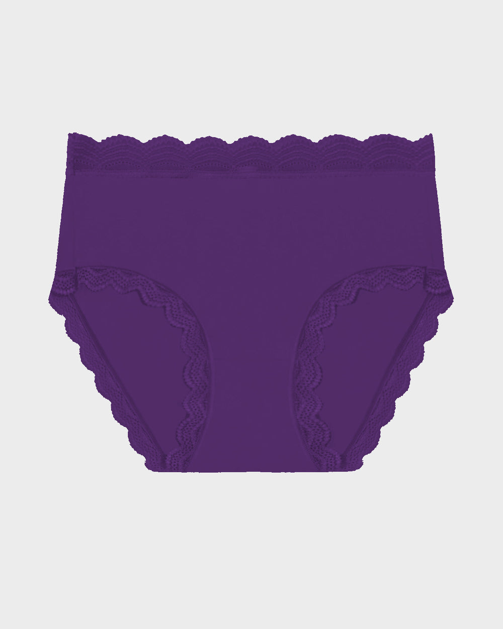 High Rise Brief - Plum Stripe & Stare