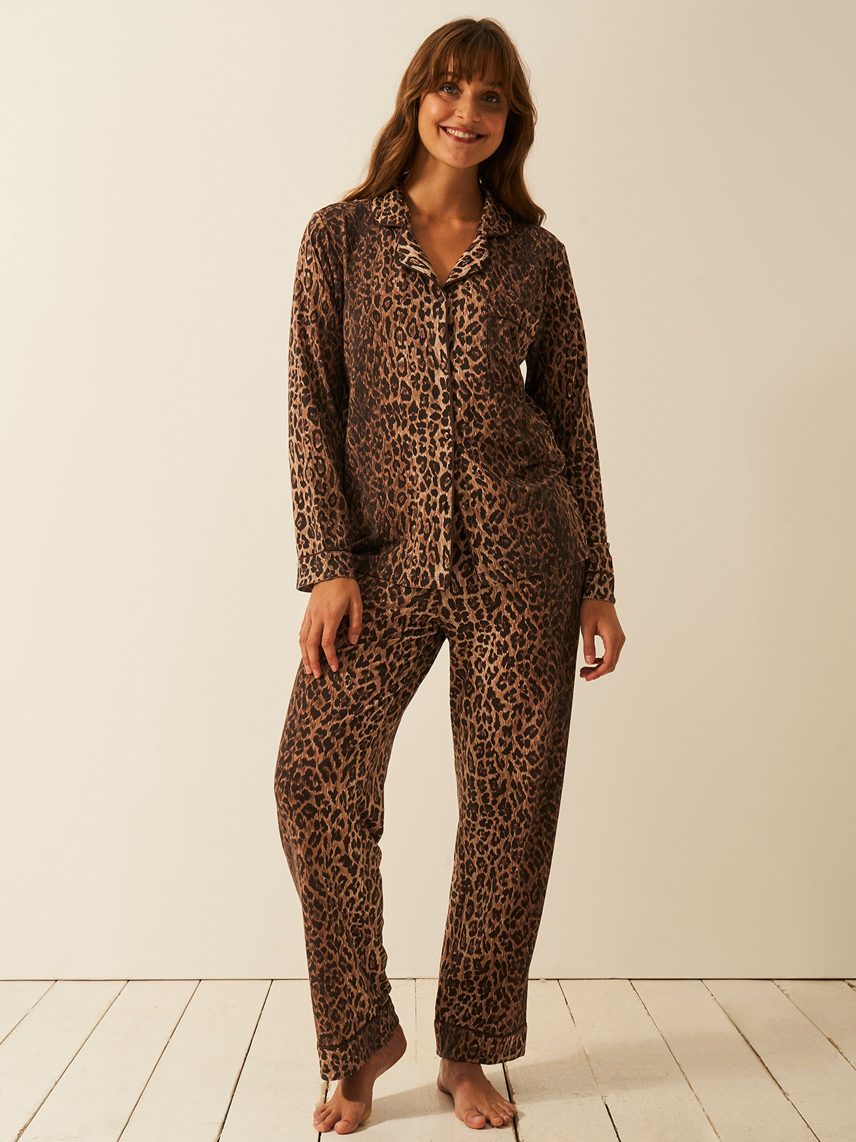 Long Pajama Set - RIXO Classic Leopard