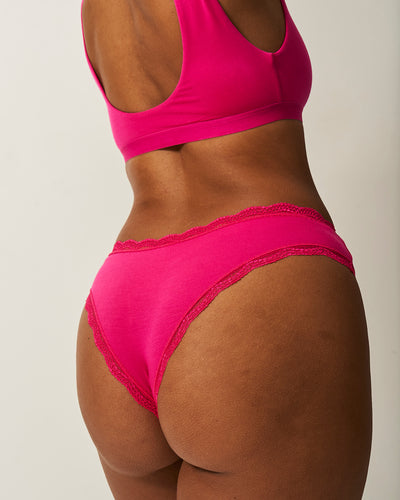 Brazilian Brief - Raspberry Stripe & Stare