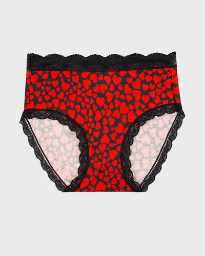 High Rise Brief - RIXO Loveheart Stripe & Stare