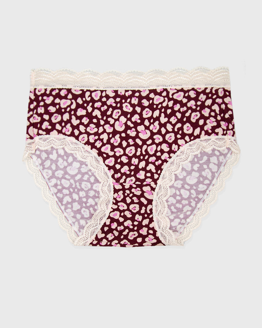 High Rise Brief - Rouge Leopard Stripe & Stare