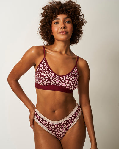 Brazilian Brief - Rouge Leopard Stripe & Stare