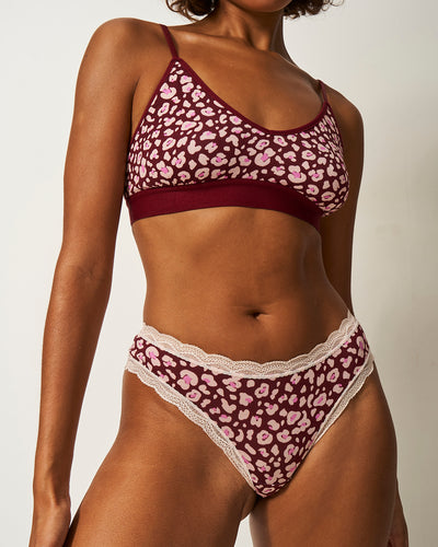 Brazilian Brief - Rouge Leopard Stripe & Stare