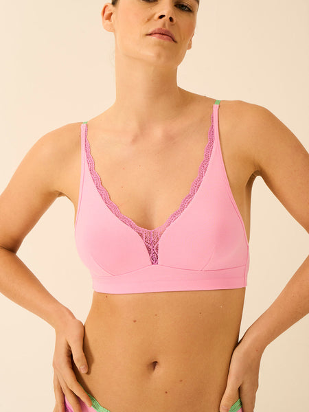 Lace Plunge Bra - Candy Floss Brights
