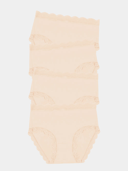 High Rise Brief Four Pack - Sand Stripe & Stare®