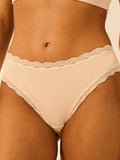 Mid Rise High Leg Brief - Sand