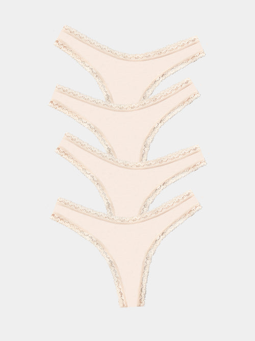 Thong Four Pack - Sand Stripe & Stare