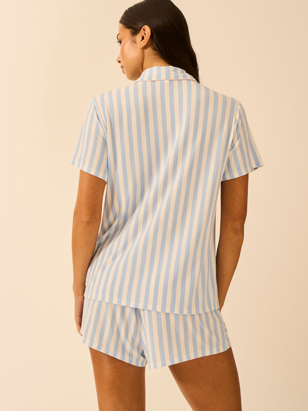 Short Pajama Set - Serenity Stripe