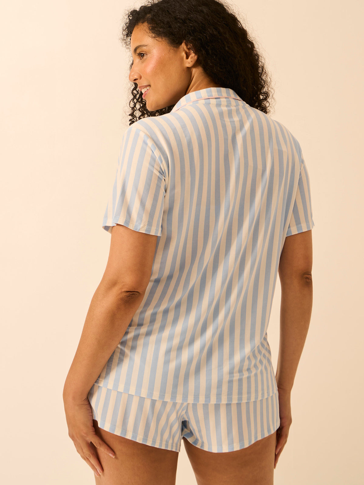 Short Pajama Set - Serenity Stripe