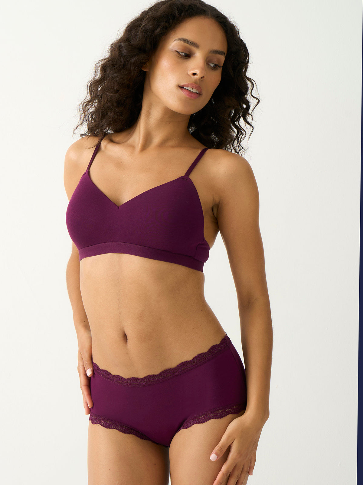 Shortie Brief - Black Cherry