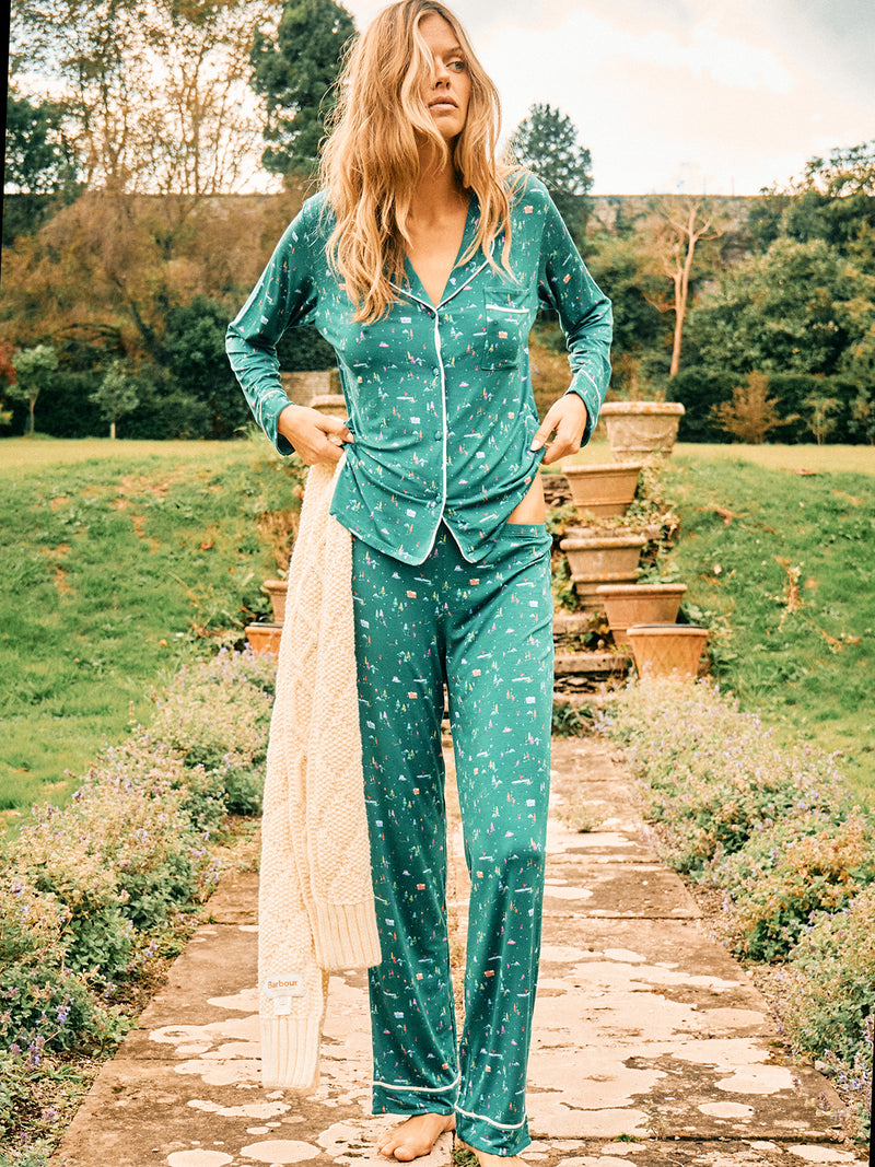 Long Pajama Set - Gone Skiing