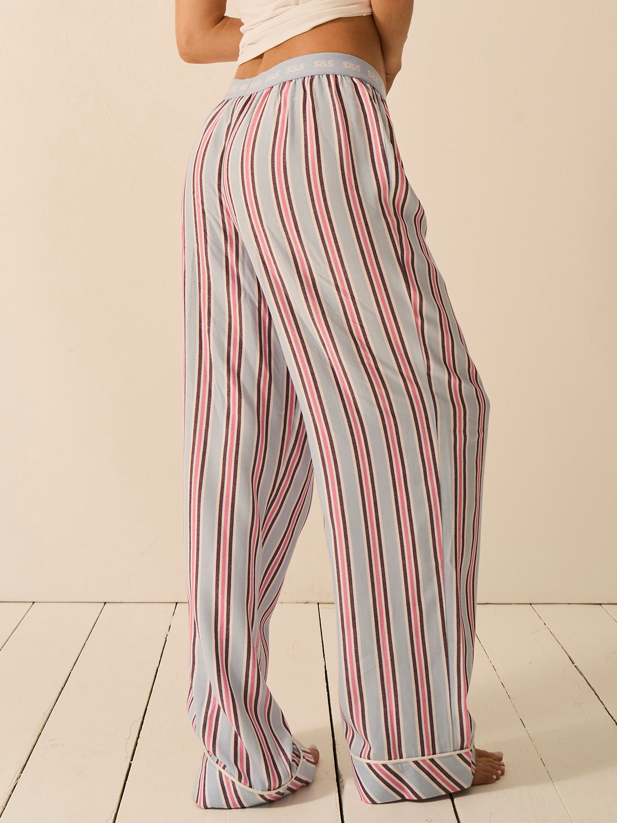 Soft Brushed Woven Pajama Bottoms - Slumber Stripe