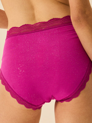 High Rise Brief - Sparkle Fuchsia